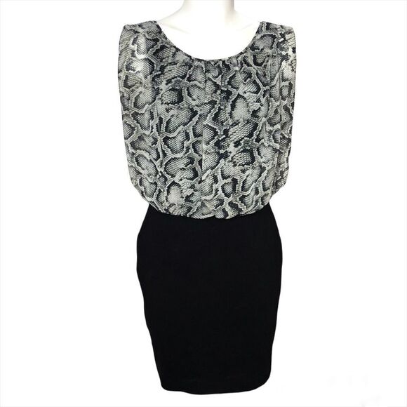 Aidan Mattox Snakeskin Dress Size 6 Cocktail Party - Picture 2 of 7